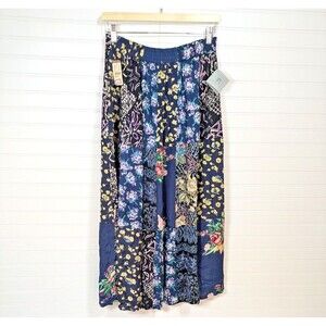 Vintage Amanda Smith Skirt Womens Medium Patchwork 90s Maxi Flowy Boho Long NWT